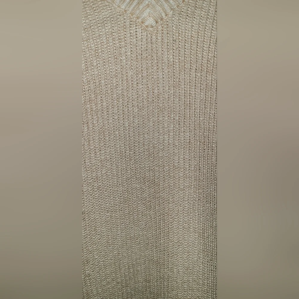 346 Brooks Brothers cream linen cotton blend‎ V neck sweater light-weight Small - Picture 3 of 7